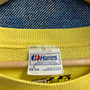 Vintage 80’s Hanes Yellow Sweater Size Large