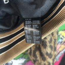 Load image into Gallery viewer, Amiri Leopard Print Bones Varsity Jacket Size 46 / Small
