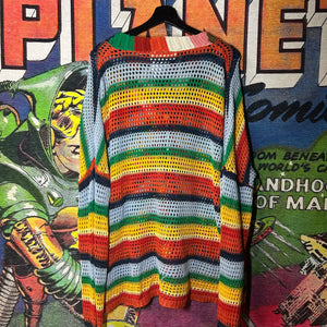 Marni No Vacancy Inn Crochet Striped Cardigan Size XL