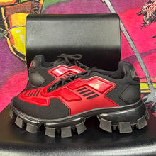 Load image into Gallery viewer, Prada Cloudbust Thunder Knit Sneakers Scarlet Size 10.5
