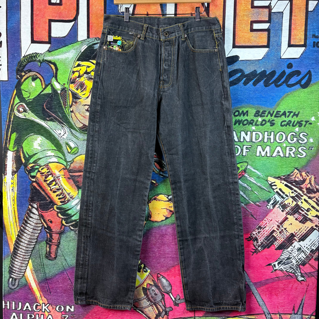 Y2K Red Monkey Jeans Size 34