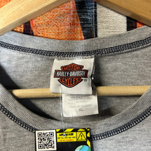 Y2K Harley Davidson Grey Long Sleeve Tee Size XL