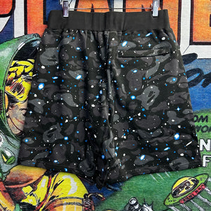 Brand New Bape Space Camo Glow in The Dark Sweat Shorts Size S