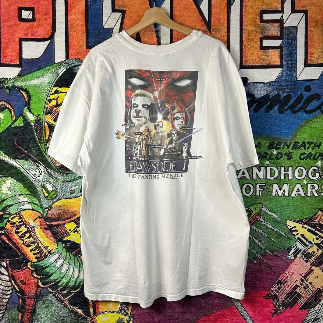 Vintage 90s 1999 Big Dogs ‘Dog Wars’ Star Wars Parody Tee Size 2XL