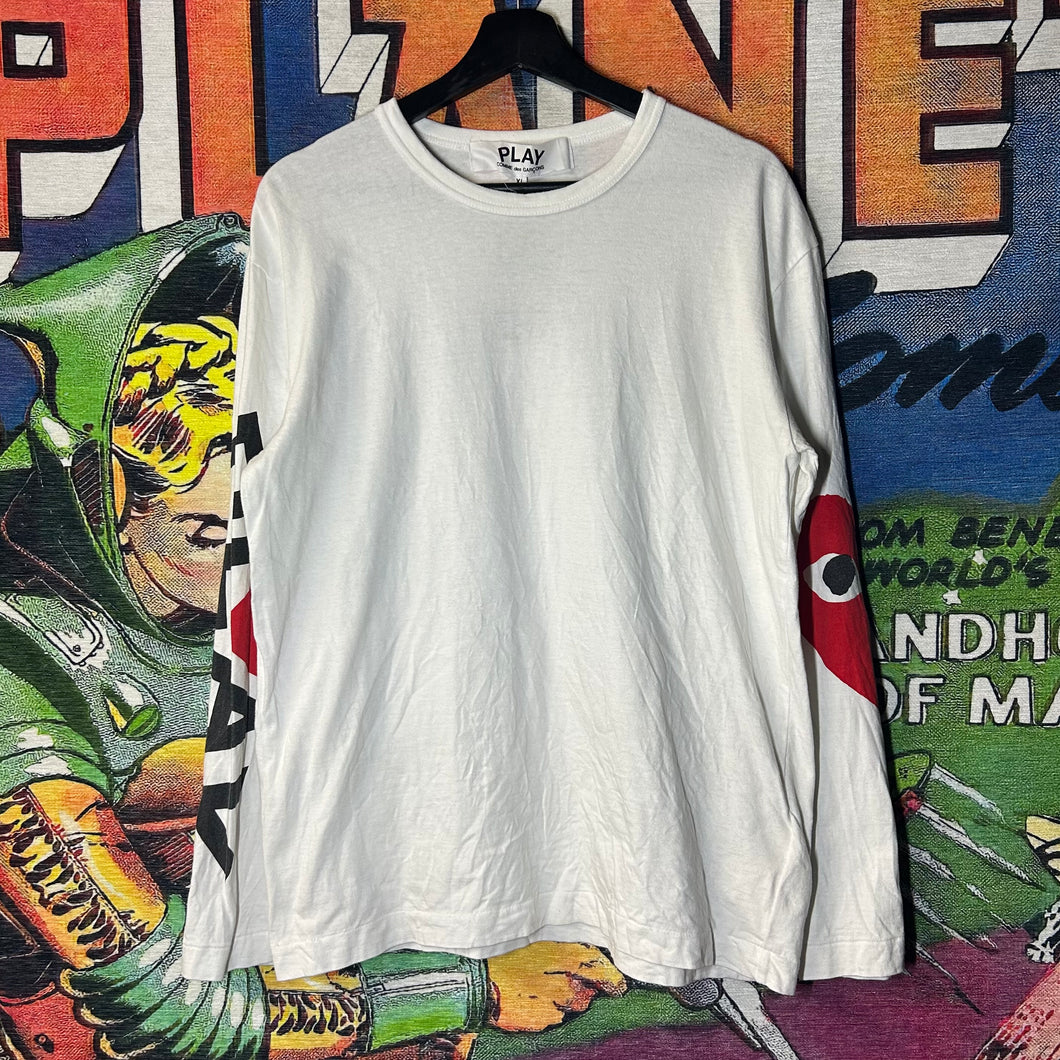 Comme Des Garçon PLAY Long Sleeve Tee Size XL