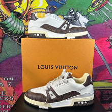 Load image into Gallery viewer, Louis Vuitton LV Trainer White Mocha Size 12-13
