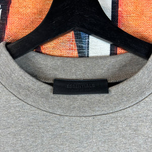 Fear Of God Essentials Logo Heather Grey S/S Tee Size M