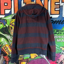 Load image into Gallery viewer, Abercrombie &amp; Fitch Striped Zip Up Hoodie Size Large

