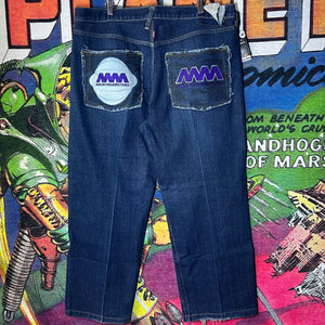 Y2K Red Monkey Jeans Embroidered Denim Size 40”