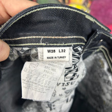 Load image into Gallery viewer, Y2K Evisu Puma Painted Seagull Jeans Mint Size 28”
