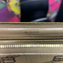 Load image into Gallery viewer, Balenciaga Brown Monogram Zip Around Clutch Bag
