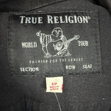 Load image into Gallery viewer, True Religion Black Trucker Jacket Size Small
