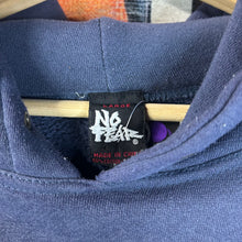 Load image into Gallery viewer, Y2K No Fear Navy Hoodie Size Large
