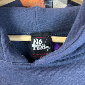 Y2K No Fear Navy Hoodie Size Large