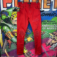 Load image into Gallery viewer, Amiri MX1 Jeans Red Size 31”
