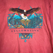 Load image into Gallery viewer, Vintage 90s Yellowstone Destination Eagle Graphic Tee Size L
