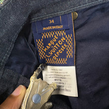 Load image into Gallery viewer, Louis Vuitton FW24 Arabesque Embroidered Denim Pants Ready-To-Wear 1AFX97 Size 34"
