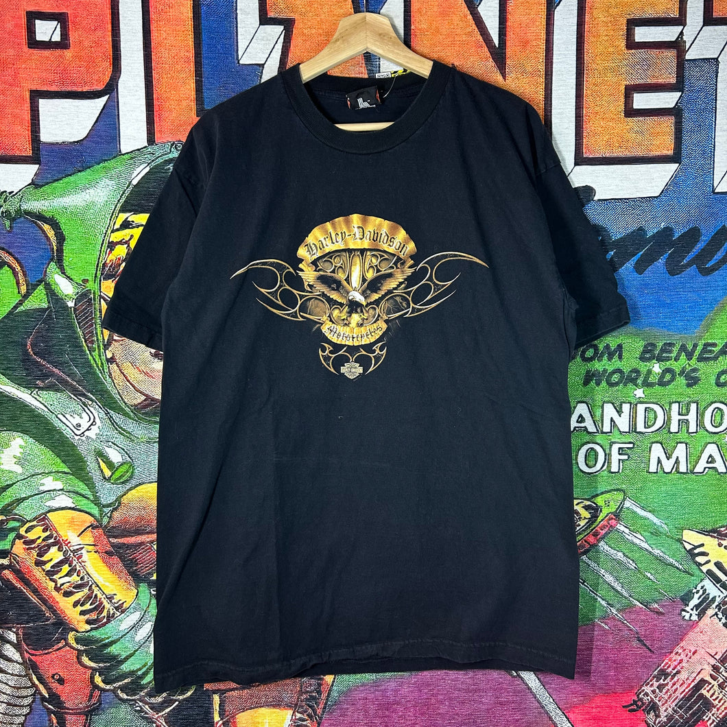Y2K Harley Davidson Gold Eagle Tee Size XL