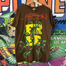 Load image into Gallery viewer, Y2K Ed Hardy Rhinestones Free Snake Tee Size Large
