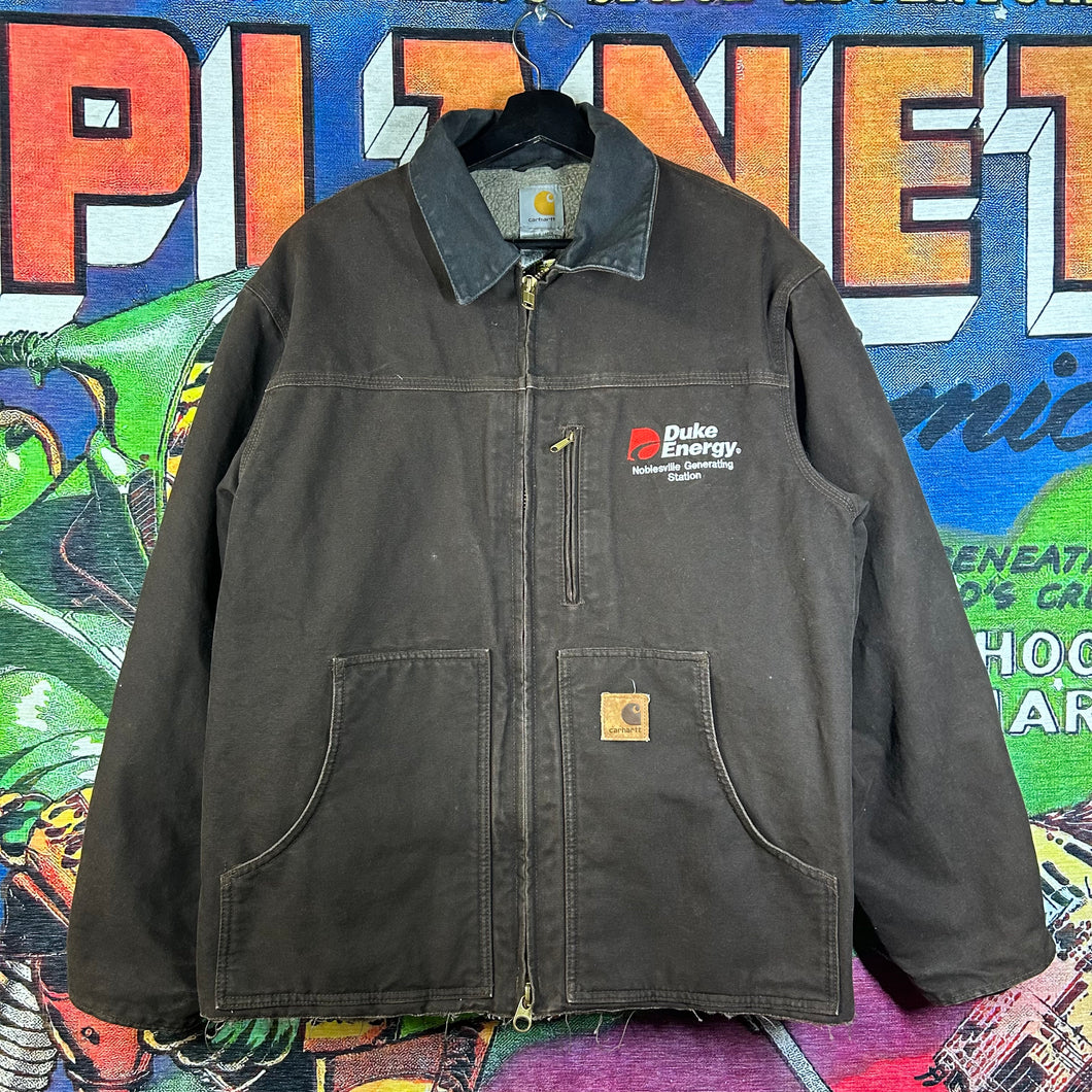 Carhartt Sherpa Lined Mocha Detroit Jacket Size Large