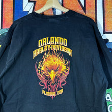 Load image into Gallery viewer, Y2K 2006 Harley Davidson Flaming Bald Eagle Orlando,FL Tee Size 2XL
