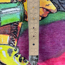 Load image into Gallery viewer, B.B. Simons Iridescent Crystal Black Leather Belt Size 34
