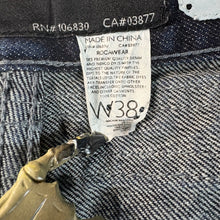 Load image into Gallery viewer, Y2K Rocawear Embroidered Snake and Dagger Jeans Size 36"
