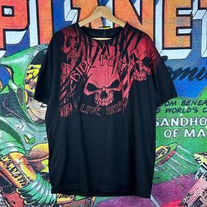 Y2K Hot Leather ‘Ride Fast Live Hard’ Tee Size Large