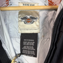 Load image into Gallery viewer, Harley-Davidson Black Orange Hooded Windbreaker Jacket Size XL

