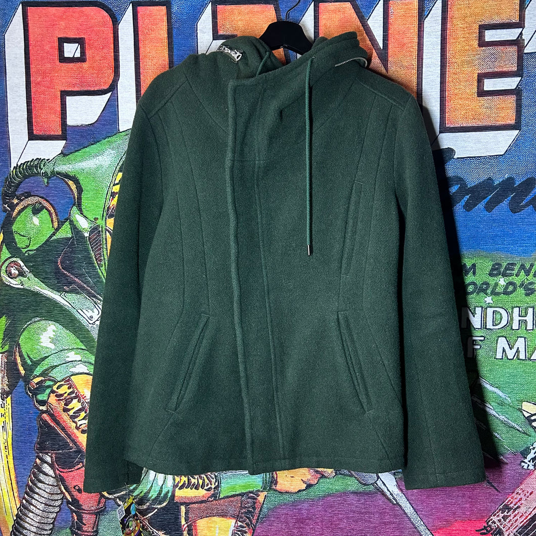 Tornado Mart Asymmetrical Wool Zip Up Jacket Size Large
