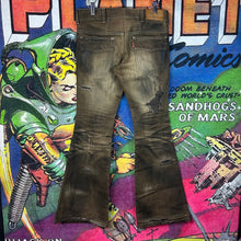 Load image into Gallery viewer, Tornado Mart Brown Flare Denim Size 30”
