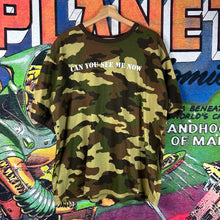 Load image into Gallery viewer, Vintage Y2K No Boundaries Camo ‘Can You See Me Now’ Ringer Tee Size XL
