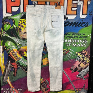 Purple Brand Painted White Denim Size 36”