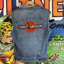 Load image into Gallery viewer, Vintage 80s Harley Davidson Levi's Denim Vest Size Small
