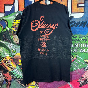 Stüssy World Tour Skulls Tee Size Large