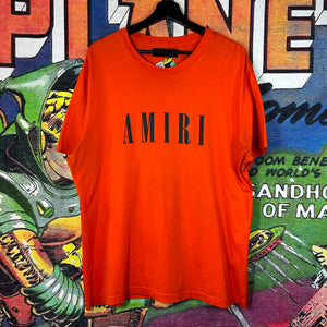 Amiri Spellout Orange Tee Size Medium