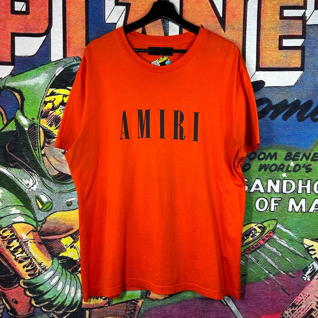 Amiri Spellout Orange Tee Size Medium
