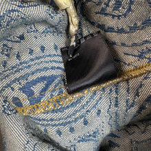 Load image into Gallery viewer, Amiri Bandana Jacquard Denim Baseball Jersey  Size Medium
