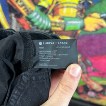 Load image into Gallery viewer, Purple P001 Black Ripped Jeans Size 34”
