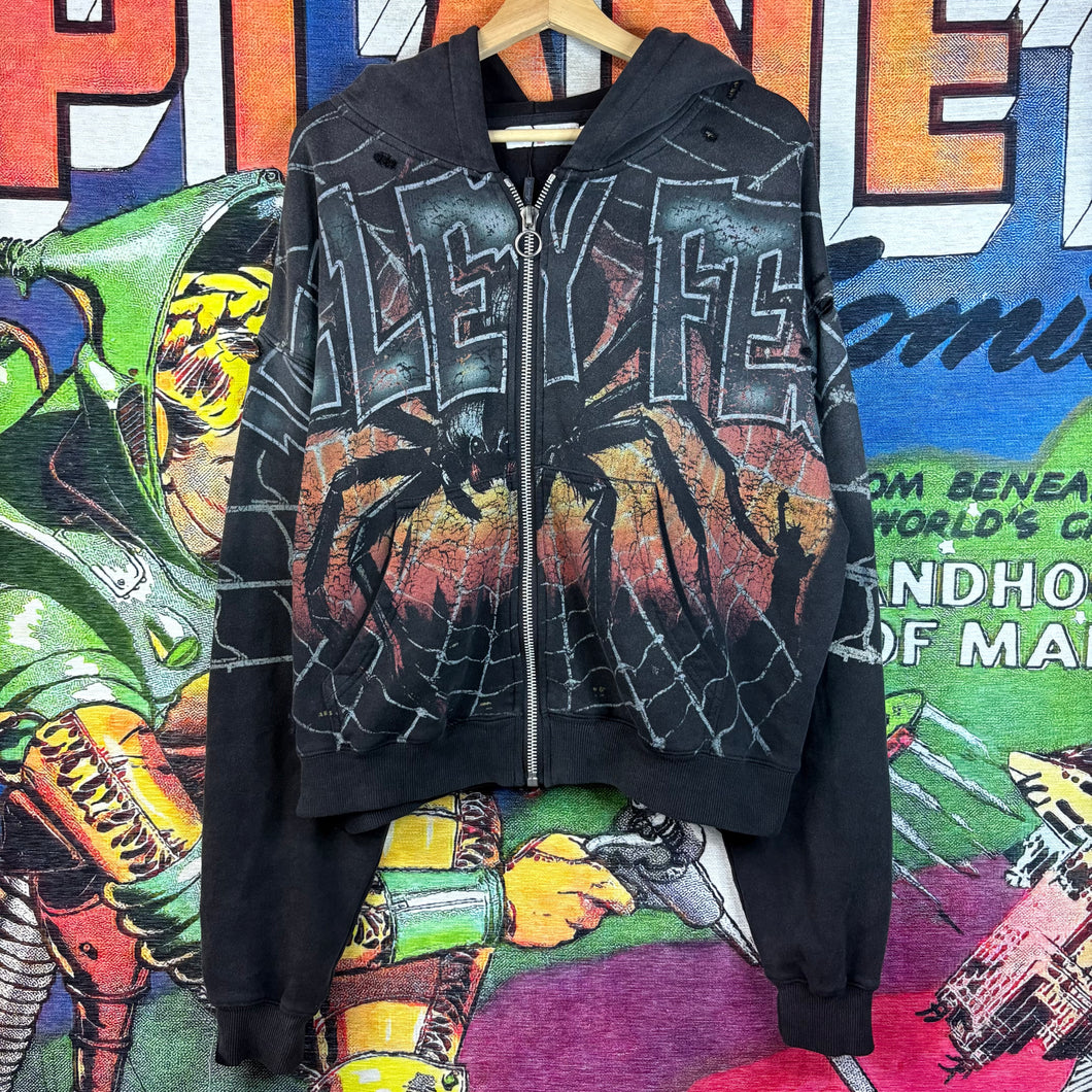 Vale Forever Valley Fest Spider Zip Up Hoodie Size Small