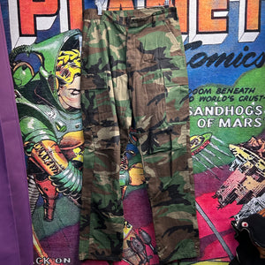 Camo Cargo Double Knee Military Pants Size 30”