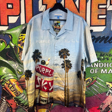 Load image into Gallery viewer, Purple Brand Blue Sky In Button Up Shirt Size XL
