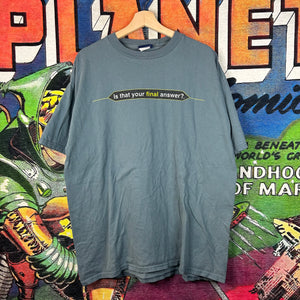 Y2K Who Wants to be a Millionaire Tee Size XL