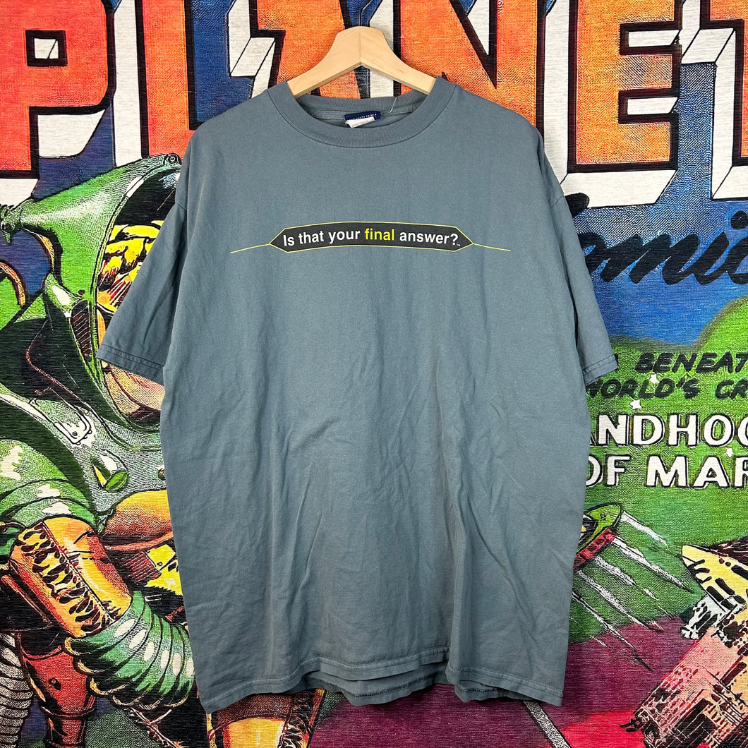 Y2K Who Wants to be a Millionaire Tee Size XL