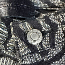 Load image into Gallery viewer, Saint Laurent 14’ Zebra Print Skinny Jeans Size 27” Fits Like 30”
