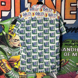 Y2K Hysteric Glamour AOP Logo Button Up Shirt Size Medium