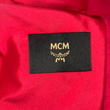 Load image into Gallery viewer, MCM Virgin Wool Graphic Print Red Varsity Jacket Size XL
