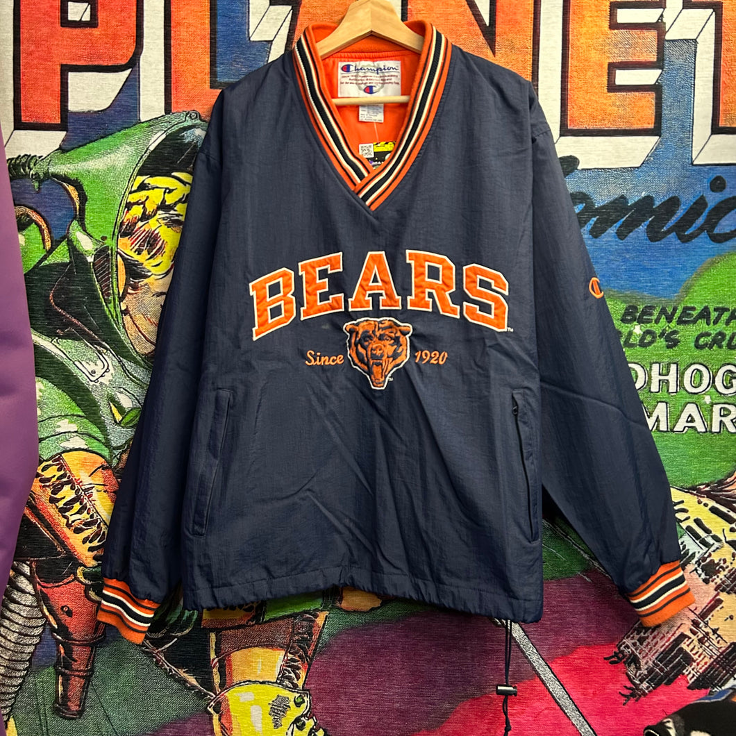 Vintage 90’s Chicago Bears Champion Windbreaker Pullover Size Medium