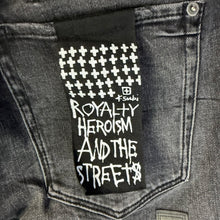 Load image into Gallery viewer, Ksubi Patch Black Jeans Size 33”
