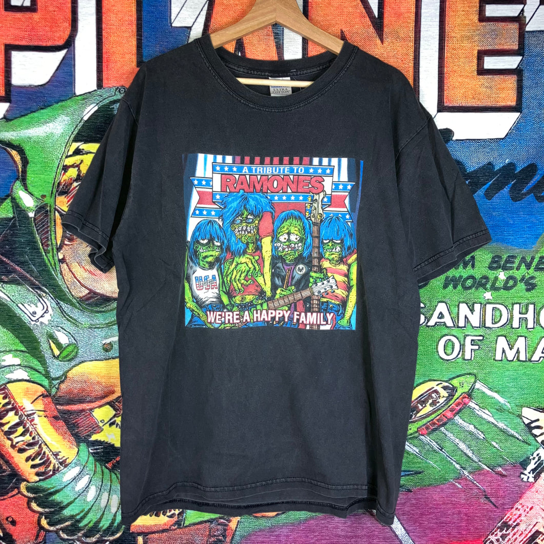 Y2K Ramones Trubute Graphic Tee Size L